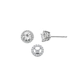 2 in 1 Stud Earrings with Diamonds