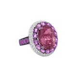 Ring with Tourmaline Diamonds and Sapphires