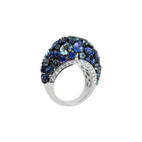 Ring mit Diamanten, Saphiren und Topas