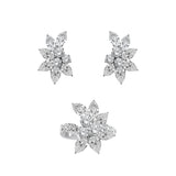 Classic Diamond Ring and Earrings Set