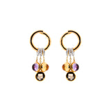 Huggie Earrings with Pendants