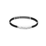 Zancan Silver Bracelet with Black Kevlar
