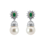 Emerald and South Sea Pearls Set