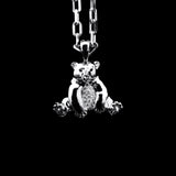 Bear Pendant from White Gold with Diamonds