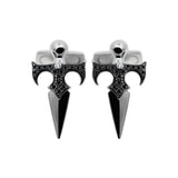 Sword White Gold Cufflinks with Black Diamonds