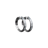 Weißgold Creolen mit Diamanten