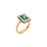 Rose Gold Emerald Ring