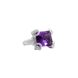 Gucci Horsebit Amethyst and Diamonds Ring