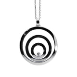 White Gold Round Pendant with a Diamond