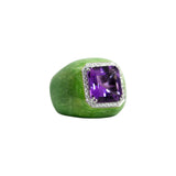 Ring with Amethyst and Diamonds