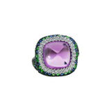 Ring with Large Amethyst Diamonds Sapphires and Tsavorites