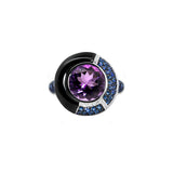 Ring with Amethyst Sapphires and Onyx