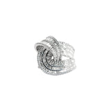 Pendant Earrings and Ring Jewellery White Gold Set with Diamonds