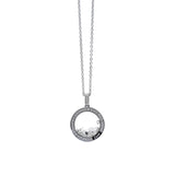 Ice Link Transparent Pendant with Diamonds