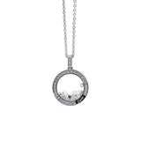 Ice Link Transparent Pendant with Diamonds