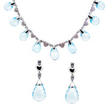 Collier and Earrings Jewellery Set with Topaz