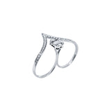 Two Finger Diamond Ring