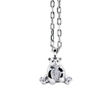 Bear Pendant from White Gold with Diamonds