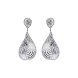 Pendant Earrings and Ring Jewellery White Gold Set with Diamonds