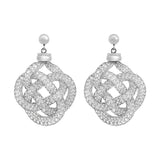 Silver Earrings with Zirconia