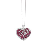 'Heart' Necklace with Rubies and Diamonds