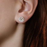 2 in 1 Stud Earrings with Diamonds