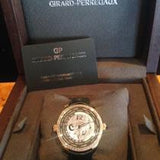 Girard-Perregaux WW.TC 18K rose gold diamond watch with original box and presentation set