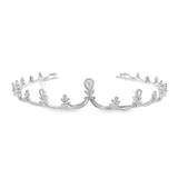 Diamond Floral Motif Tiara in White 18K Gold