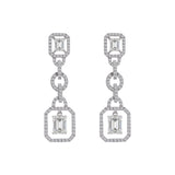 Emerald Diamond Drop Earrings