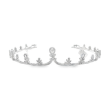 Diamond Floral Motif Tiara in White 18K Gold