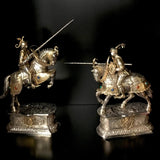 Medieval Knight on Horse Silver 925  – Decorative Collectible Sculptures