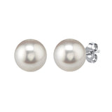 Natural Pearl Stud Earrings 14 mm