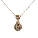 Fancy Brown Diamond Double Disc Pendant Necklace in Rose 18K Gold