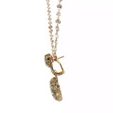 Fancy Brown Diamond Double Disc Pendant Necklace in Rose 18K Gold