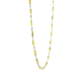 Fancy Yellow Diamond Beaded Necklace in  18K White Gold