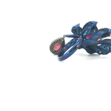 Titanium and 18K White Gold Petal Cocktail Ring with Pear-Shaped Rubelit