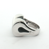 White 18K Gold Cylindrical Agate Pendant with V-Shaped Accents