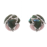 Royal Jewellery Multi-Stone Cluster Earrings in White 18K Gold