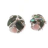 Royal Jewellery Multi-Stone Cluster Earrings in White 18K Gold