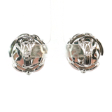Royal Jewellery Multi-Stone Cluster Earrings in White 18K Gold