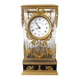 French Bronze & Glass Torsion Pendulum Table Clock (c.1904)