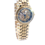 Elegante Damenuhr Maurice Lacroix gold mit offenem Uhrwerk