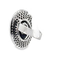 STEPHAN HAFNER Spiral Black & White Diamonds Cocktail Ring in White 18K Gold