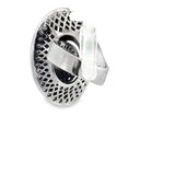 STEPHAN HAFNER Spiral Black & White Diamonds Cocktail Ring in White 18K Gold