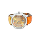 Daniel Roth Stainless Steel Watch – Athens Multi-Scale Dial & Brown Leather Strap