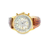 Breitling Navitimer Automatic Chronograph – Gold-Tone Case, Silver Dial & Black Strap