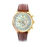 Breitling Navitimer Automatic Chronograph – Gold-Tone Case, Silver Dial & Black Strap