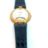 Sarcar Swinging Heart Diamond Watch | 18K Gold | Moving Heart Dial