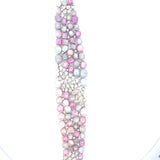 Multi-Color Cabochon Star Sapphire Bracelet in White Gold with rose cut diamonds