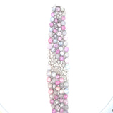 Multi-Color Cabochon Star Sapphire Bracelet in White Gold with rose cut diamonds